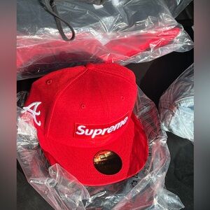 Supreme 7 3/8 box logo mlb fitted